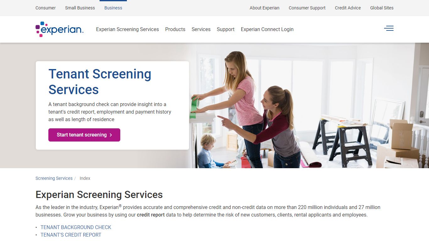 Credit Report, Tenant Background Check and Employment ... - Experian